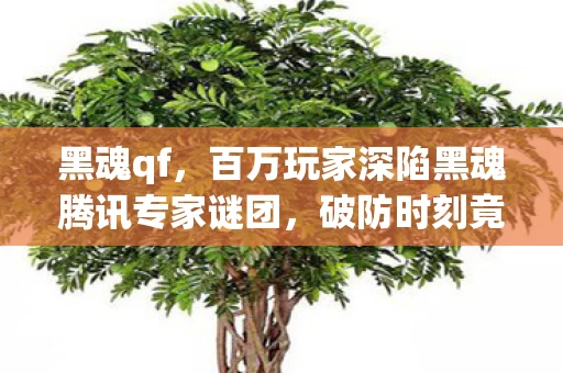 黑魂qf,百万玩家深陷黑魂腾讯专家谜团,破防时刻竟因TA? 黑魂qf,百万玩家深陷黑魂腾讯专家谜团,破防时刻竟因TA?