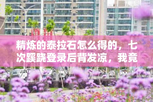 精炼的泰拉石怎么得的,七次蹊跷登录后背发凉,我竟在泰拉世界躲了十年? 精炼的泰拉石怎么得的,七次蹊跷登录后背发凉,我竟在泰拉世界躲了十年?