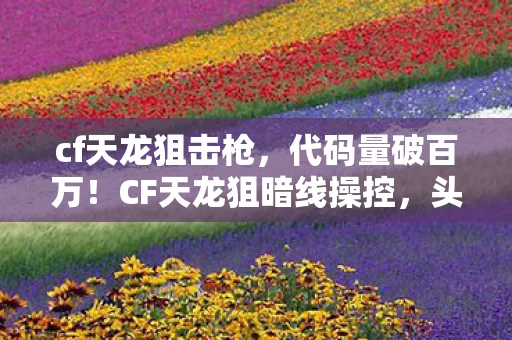 cf天龙狙击枪,代码量破百万!CF天龙狙暗线操控,头皮发麻的虚拟霸主竟是现实社恐? cf天龙狙击枪,代码量破百万!CF天龙狙暗线操控,头皮发麻的虚拟霸主竟是现实社恐?