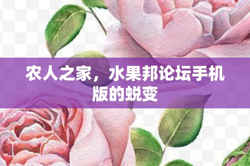 水果邦论坛手机版的蜕变图片