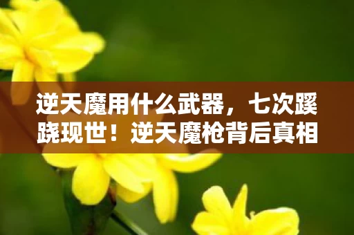 逆天魔用什么武器图片