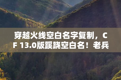 穿越火线空白名字复制图片