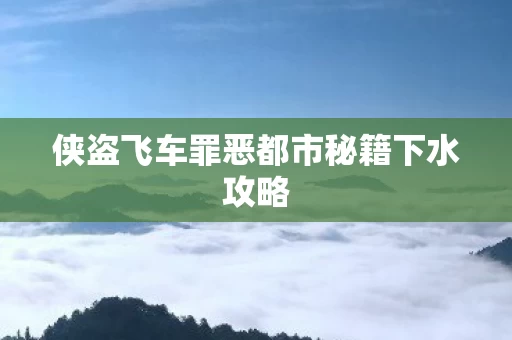 侠盗飞车罪恶都市秘籍下水攻略图片