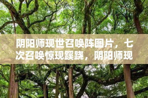阴阳师现世召唤阵图片，七次召唤惊现蹊跷，阴阳师现世阵竟让人后背发凉！