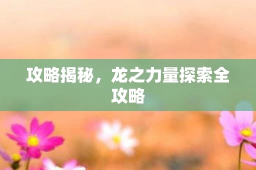 龙之力量探索全攻略图片