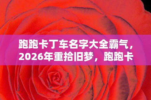 跑跑卡丁车名字大全霸气,2026年重拾旧梦,跑跑卡丁车里,那些名字曾让我鼻子一酸 跑跑卡丁车名字大全霸气,2026年重拾旧梦,跑跑卡丁车里,那些名字曾让我鼻子一酸