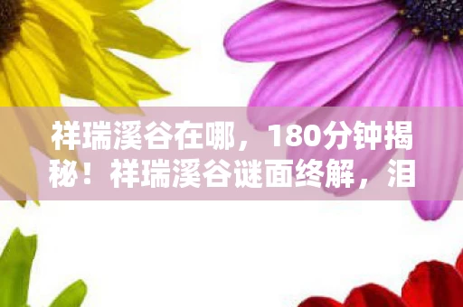 祥瑞溪谷在哪,180分钟揭秘!祥瑞溪谷谜面终解,泪目,百万玩家消逝的时光 祥瑞溪谷在哪,180分钟揭秘!祥瑞溪谷谜面终解,泪目,百万玩家消逝的时光