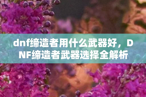 dnf缔造者用什么武器好,DNF缔造者武器选择全解析,3大心得+避坑指南,助你战力飙升! dnf缔造者用什么武器好,DNF缔造者武器选择全解析,3大心得+避坑指南,助你战力飙升!