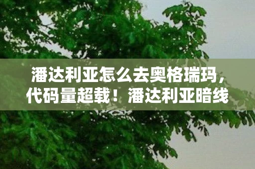 潘达利亚怎么去奥格瑞玛,代码量超载!潘达利亚暗线触发头皮发麻的数字暴动 潘达利亚怎么去奥格瑞玛,代码量超载!潘达利亚暗线触发头皮发麻的数字暴动