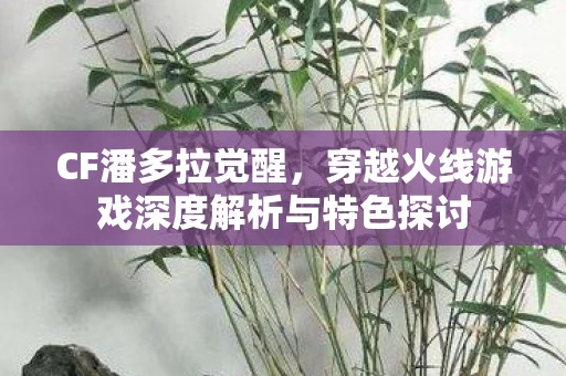 穿越火线游戏深度解析与特色探讨图片