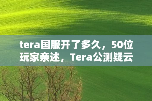 tera国服开了多久,50位玩家亲述,Tera公测疑云重重,这真相让人绷不住! tera国服开了多久,50位玩家亲述,Tera公测疑云重重,这真相让人绷不住!