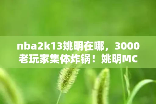 nba2k13姚明在哪,3000老玩家集体炸锅!姚明MC存档惊现2027年数据,这波我直接笑裂开 nba2k13姚明在哪,3000老玩家集体炸锅!姚明MC存档惊现2027年数据,这波我直接笑裂开