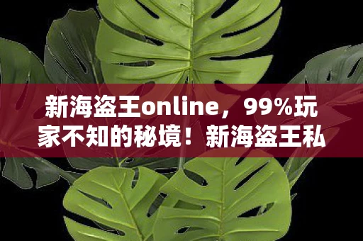 新海盗王online,99%玩家不知的秘境!新海盗王私服暗藏的扎心真相 新海盗王online,99%玩家不知的秘境!新海盗王私服暗藏的扎心真相