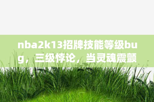 nba2k13招牌技能等级bug,三级悖论,当灵魂震颤的技能选择撕碎NBA2K13的自由假面 nba2k13招牌技能等级bug,三级悖论,当灵魂震颤的技能选择撕碎NBA2K13的自由假面