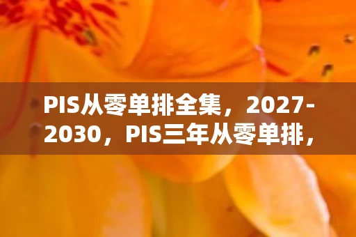 PIS从零单排全集,2027-2030,PIS三年从零单排,逆袭之路竟藏着惊天秘密! PIS从零单排全集,2027-2030,PIS三年从零单排,逆袭之路竟藏着惊天秘密!