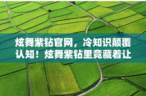 炫舞紫钻官网,冷知识颠覆认知!炫舞紫钻里竟藏着让你目瞪口呆的拆弹级设计 炫舞紫钻官网,冷知识颠覆认知!炫舞紫钻里竟藏着让你目瞪口呆的拆弹级设计