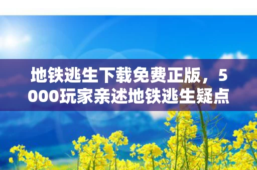地铁逃生下载免费正版，5000玩家亲述地铁逃生疑点，真相揭晓时网友集体绷不住了！