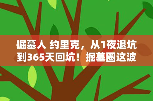 掘墓人 约里克，从1夜退坑到365天回坑！掘墓圈这波操作让我彻底破防了！