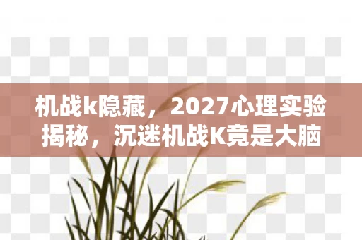 机战k隐藏,2027心理实验揭秘,沉迷机战K竟是大脑被操控?细思极恐! 机战k隐藏,2027心理实验揭秘,沉迷机战K竟是大脑被操控?细思极恐!