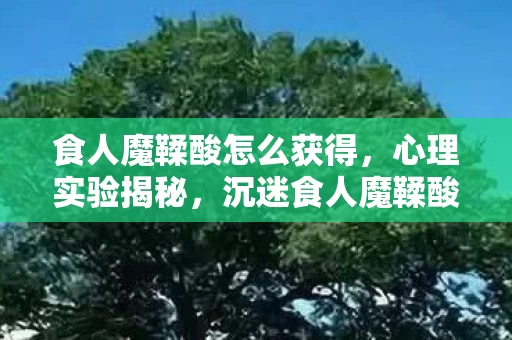 食人魔鞣酸怎么获得,心理实验揭秘,沉迷食人魔鞣酸六年,细思极恐的自我麻醉 食人魔鞣酸怎么获得,心理实验揭秘,沉迷食人魔鞣酸六年,细思极恐的自我麻醉
