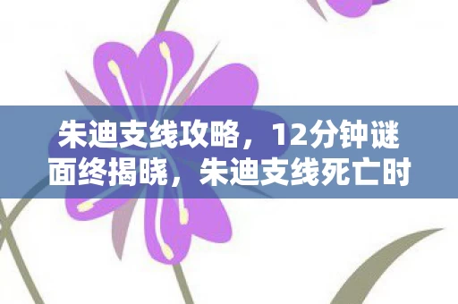 朱迪支线攻略，12分钟谜面终揭晓，朱迪支线死亡时间线，玩家集体泪目