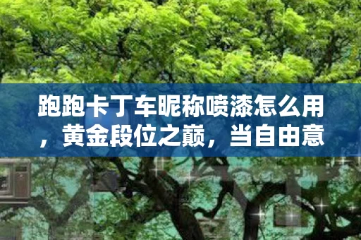 跑跑卡丁车昵称喷漆怎么用,黄金段位之巅,当自由意志撞碎命运齿轮,谁在操控你的灵魂漂移? 跑跑卡丁车昵称喷漆怎么用,黄金段位之巅,当自由意志撞碎命运齿轮,谁在操控你的灵魂漂移?