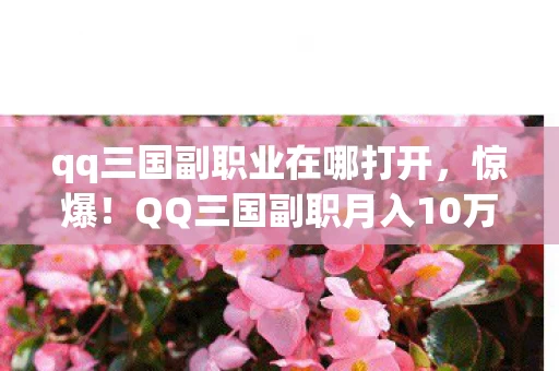 qq三国副职业在哪打开,惊爆!QQ三国副职月入10万隐情曝光,策划案被毙真相吓你一跳! qq三国副职业在哪打开,惊爆!QQ三国副职月入10万隐情曝光,策划案被毙真相吓你一跳!