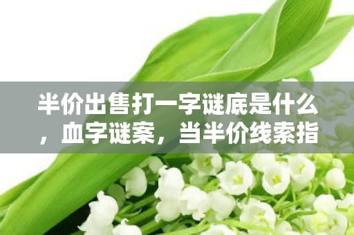 半价出售打一字谜底是什么,血字谜案,当半价线索指向2027年悬尸,我听见自己骨头在笑 半价出售打一字谜底是什么,血字谜案,当半价线索指向2027年悬尸,我听见自己骨头在笑