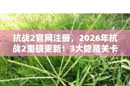 抗战2官网注册,2026年抗战2重磅更新!3大隐藏关卡曝光,终极BOSS竟是? 抗战2官网注册,2026年抗战2重磅更新!3大隐藏关卡曝光,终极BOSS竟是?