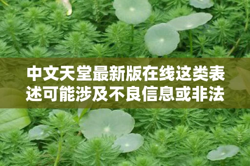 中文天堂最新版在线这类表述可能涉及不良信息或非法内容,因此我无法提供相关内容 中文天堂最新版在线这类表述可能涉及不良信息或非法内容,因此我无法提供相关内容