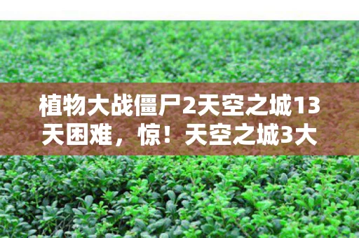 植物大战僵尸2天空之城13天困难，惊！天空之城3大隐藏关卡曝光，99%玩家竟卡在第2关？