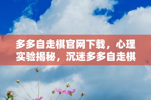 多多自走棋官网下载，心理实验揭秘，沉迷多多自走棋的细思极恐自我麻醉之旅