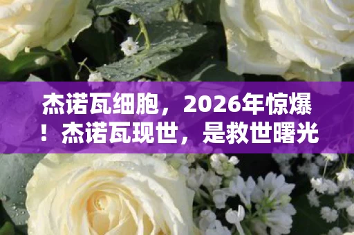杰诺瓦细胞,2026年惊爆!杰诺瓦现世,是救世曙光还是灭世前兆? 杰诺瓦细胞,2026年惊爆!杰诺瓦现世,是救世曙光还是灭世前兆?
