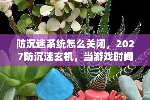 防沉迷系统怎么关闭,2027防沉迷玄机,当游戏时间被锁,这游戏到底给了我什么? 防沉迷系统怎么关闭,2027防沉迷玄机,当游戏时间被锁,这游戏到底给了我什么?