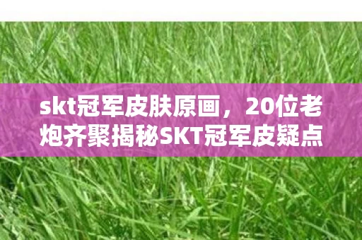 skt冠军皮肤原画,20位老炮齐聚揭秘SKT冠军皮疑点,这真相让人直接绷不住! skt冠军皮肤原画,20位老炮齐聚揭秘SKT冠军皮疑点,这真相让人直接绷不住!
