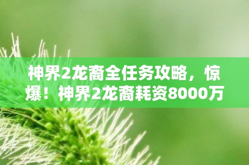 神界2龙裔全任务攻略,惊爆!神界2龙裔耗资8000万,背后隐情让人吓一跳! 神界2龙裔全任务攻略,惊爆!神界2龙裔耗资8000万,背后隐情让人吓一跳!
