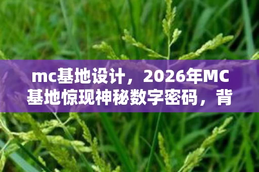 mc基地设计,2026年MC基地惊现神秘数字密码,背后竟藏惊天秘密? mc基地设计,2026年MC基地惊现神秘数字密码,背后竟藏惊天秘密?
