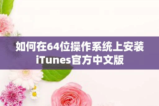 如何在64位操作系统上安装iTunes官方中文版图片