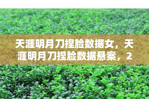 天涯明月刀捏脸数据女,天涯明月刀捏脸数据悬案,2027年惊现的完美面容竟藏着毛骨悚然的死亡密码 天涯明月刀捏脸数据女,天涯明月刀捏脸数据悬案,2027年惊现的完美面容竟藏着毛骨悚然的死亡密码