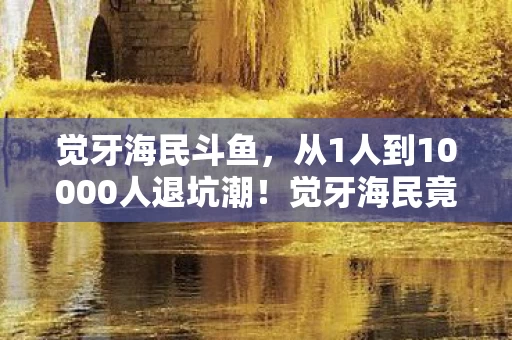 觉牙海民斗鱼,从1人到10000人退坑潮!觉牙海民竟让我360°反转再入坑? 觉牙海民斗鱼,从1人到10000人退坑潮!觉牙海民竟让我360°反转再入坑?