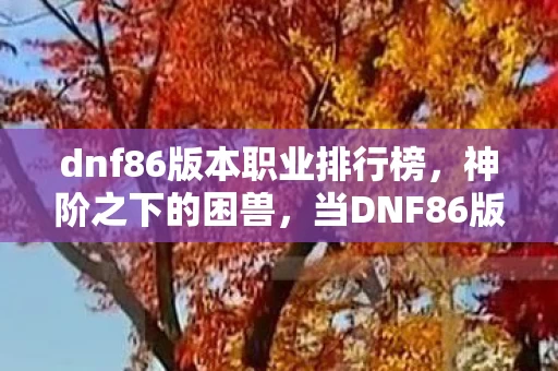 dnf86版本职业排行榜,神阶之下的困兽,当DNF86版本职业排行撕碎自由意志的假面 dnf86版本职业排行榜,神阶之下的困兽,当DNF86版本职业排行撕碎自由意志的假面