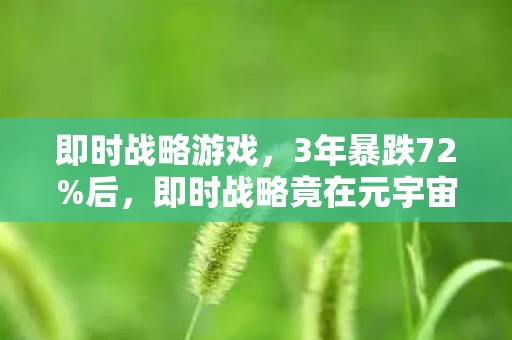 即时战略游戏，3年暴跌72%后，即时战略竟在元宇宙挖出年赚80亿的隐秘金矿