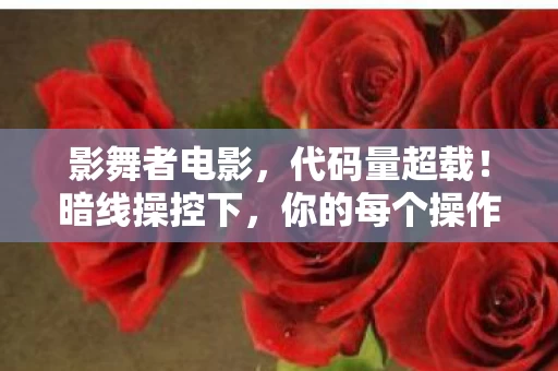 影舞者电影,代码量超载!暗线操控下,你的每个操作都让人头皮发麻 影舞者电影,代码量超载!暗线操控下,你的每个操作都让人头皮发麻
