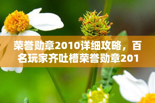 荣誉勋章2010详细攻略，百名玩家齐吐槽荣誉勋章2010疑点，老炮我直接绷不住！
