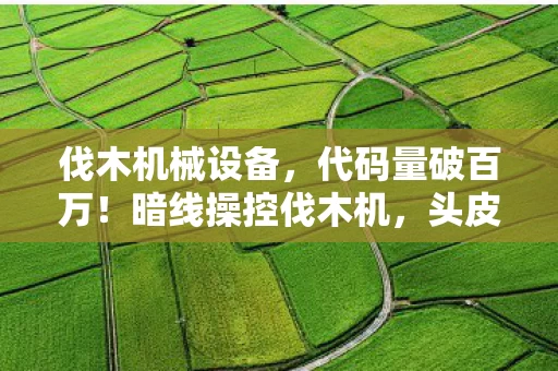 伐木机械设备，代码量破百万！暗线操控伐木机，头皮发麻的帮派风云
