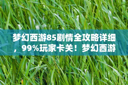 梦幻西游85剧情全攻略详细,99%玩家卡关!梦幻西游85剧情隐藏机制+3大通关心得,错过再等一年! 梦幻西游85剧情全攻略详细,99%玩家卡关!梦幻西游85剧情隐藏机制+3大通关心得,错过再等一年!