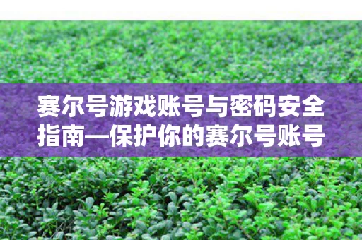 赛尔号游戏账号与密码安全指南图片
