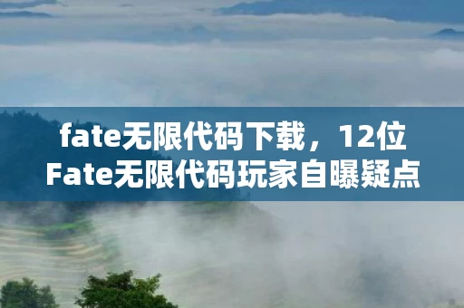 fate无限代码下载，12位Fate无限代码玩家自曝疑点，真相揭晓时我直接绷不住了！