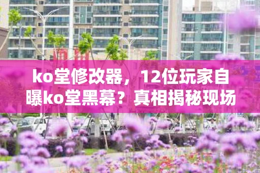 ko堂修改器,12位玩家自曝ko堂黑幕?真相揭秘现场众人绷不住了! ko堂修改器,12位玩家自曝ko堂黑幕?真相揭秘现场众人绷不住了!