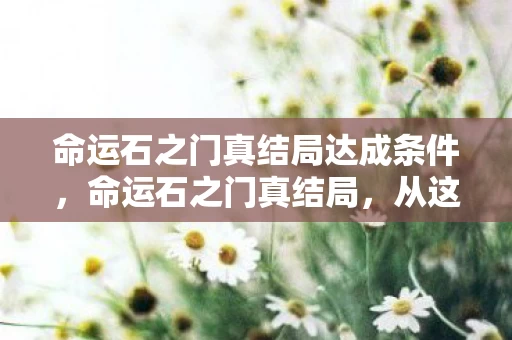 命运石之门真结局达成条件,命运石之门真结局,从这破画面到笑着哭,落差真相竟是玩家自己打脸? 命运石之门真结局达成条件,命运石之门真结局,从这破画面到笑着哭,落差真相竟是玩家自己打脸?